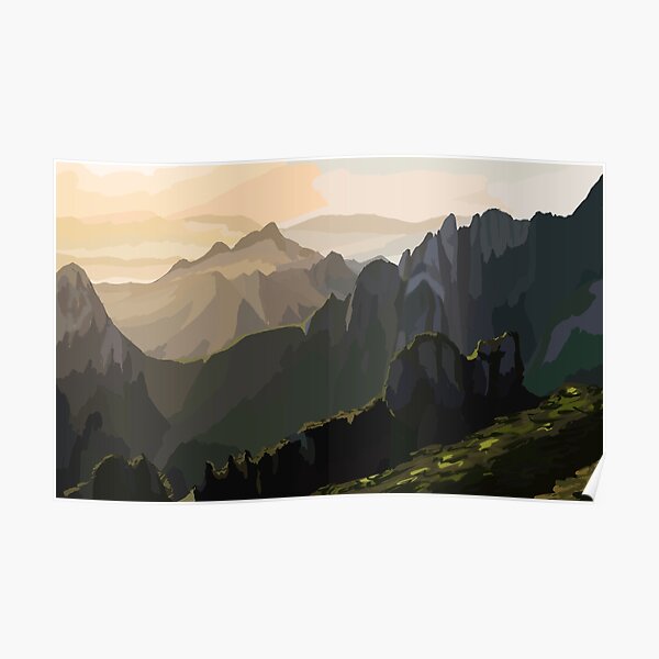 Huangshan Sketch Poster