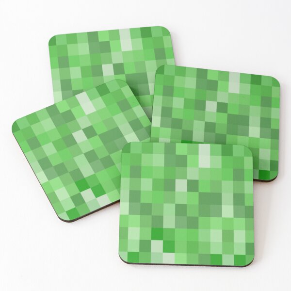 Item preview, Green Pixel Square Pattern Green -  8-bit Graphic Gamer blocky designed and sold by WearWolfDesigns.