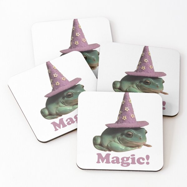 Item preview, cute frog with a witch hat designed and sold by OpalGalaxy.