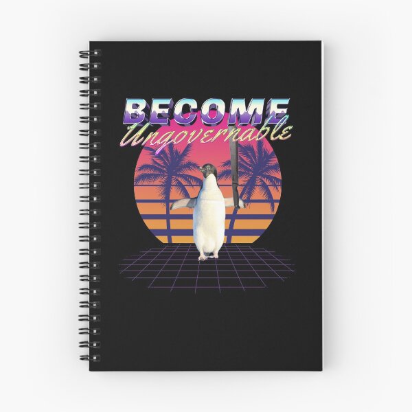 Item preview, Become Ungovernable Vaporwave Machete Penguin designed and sold by ROBO MEGA.