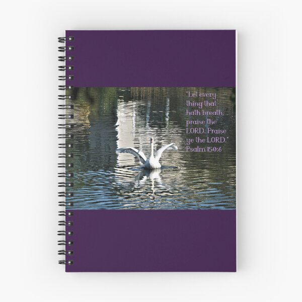 Item preview, A BEAUTIFUL SWAN FLAPPING ITS WINGS WITH A PSALM IN PRAISE TO THE LORD designed and sold by ReflectHisGlory.