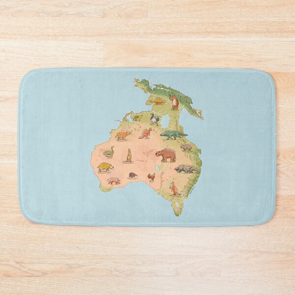 Item preview, Prehistoric megafauna map of Australia designed and sold by Richard Morden.