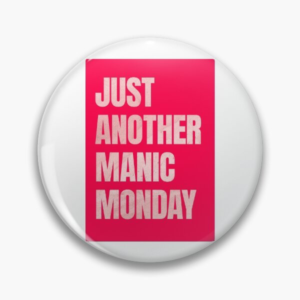 Item preview, Just another manic monday wall art in red/pink designed and sold by TeabreakType.