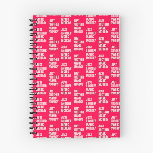 Item preview, Just another manic monday wall art in red/pink designed and sold by TeabreakType.