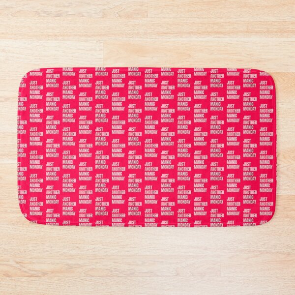 Item preview, Just another manic monday wall art in red/pink designed and sold by TeabreakType.