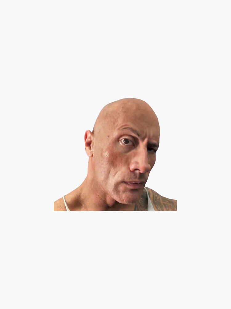 Dwayne The Rock Johnson Eyebrow Raise Sticker for Sale by