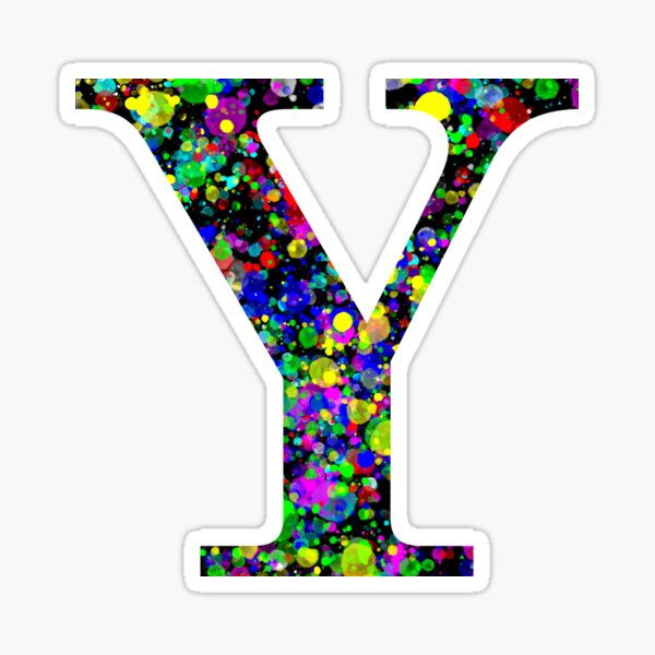 Item preview, Letter Y and Letter Upsilon Paint Splatter designed and sold by Handstand365.