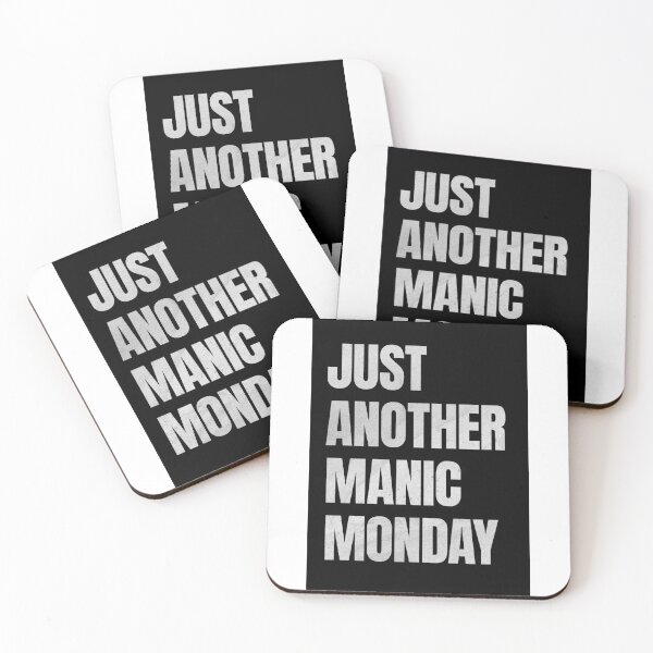 Item preview, Just another manic monday wall art in black designed and sold by TeabreakType.
