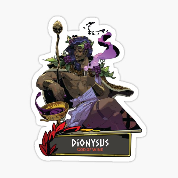 Hades Game Dionysus God Of Wine Sticker For Sale By Ponchtheowl