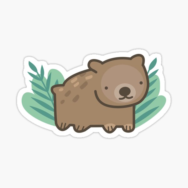 Vista previa del artículo con la obra «Lindo Kawaii Wombat», diseñado y vendido por CuteCrew.