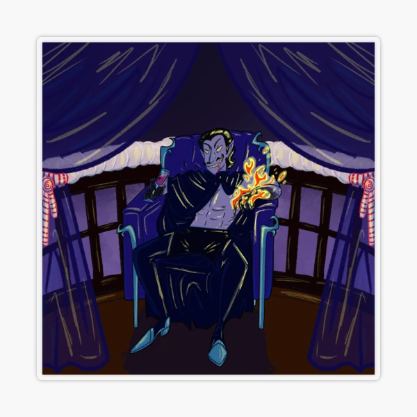 Human mr dark having a drink Sticker for Sale by DJsherriff