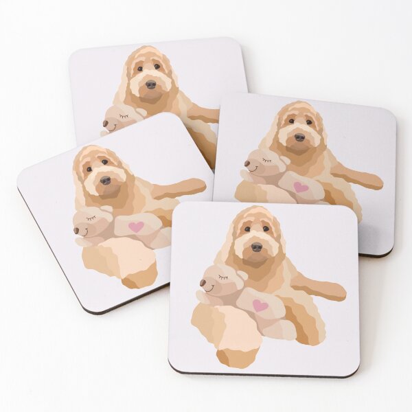 Artikelvorschau, Groodle mit Teddy Bear Dog Portrait Digital Illustration entworfen und verkauft von sherylwylie.