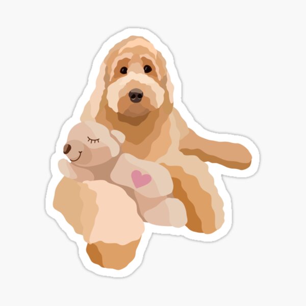 Item preview, Groodle with Teddy Bear Dog Portrait Digital Illustration designed and sold by sherylwylie.