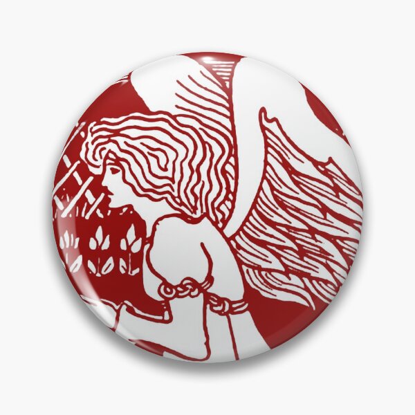 Item preview, Aubrey Beardsley Christmas Angel Red designed and sold by Pixelchicken.