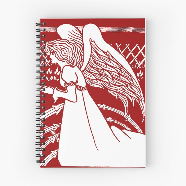 Item preview, Aubrey Beardsley Christmas Angel Red designed and sold by Pixelchicken.