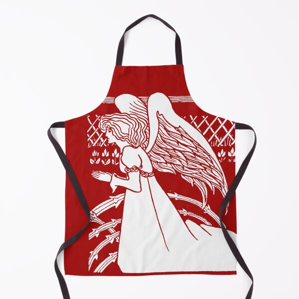 Item preview, Aubrey Beardsley Christmas Angel Red designed and sold by Pixelchicken.