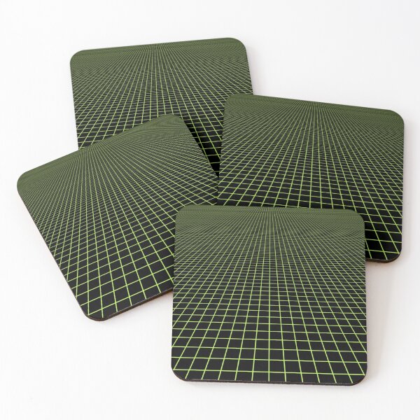 Item preview, toxic green grid designed and sold by frauenbrauen.