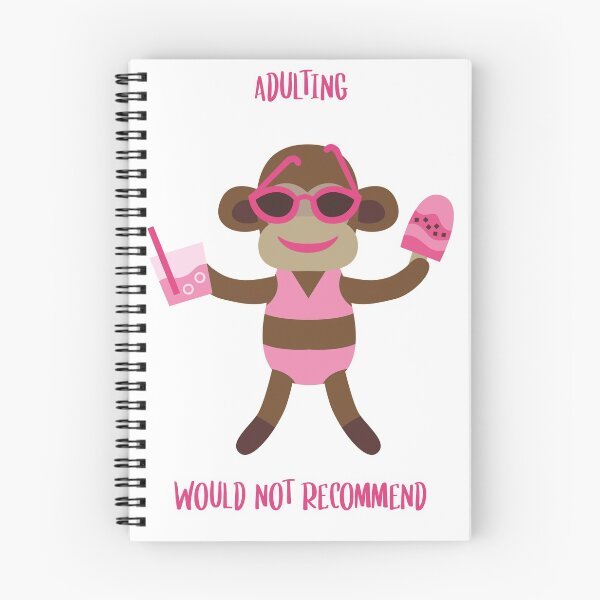 Item preview, Adulting Would Not Recommend - Sock Monkey designed and sold by Trinket-Trickster.