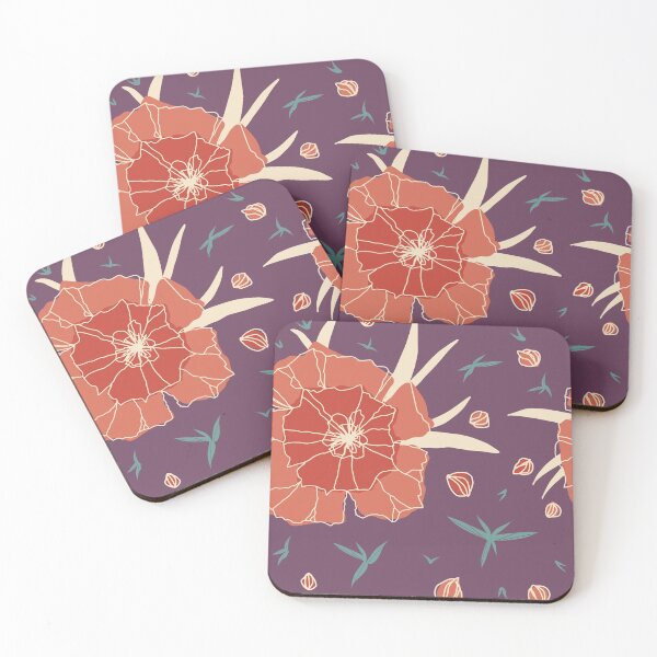 Item preview, Purple and orange flower pattern designed and sold by SimpleLee.