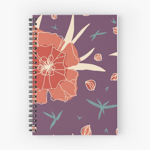 Item preview, Purple and orange flower pattern designed and sold by SimpleLee.