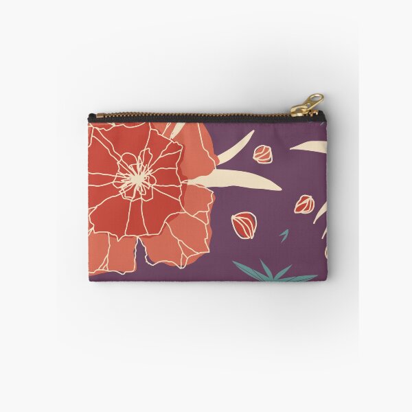 Item preview, Purple and orange flower pattern designed and sold by SimpleLee.