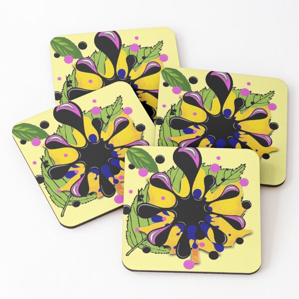 Item preview, Paint splash on two leaves designed and sold by MsArtyCrafts.