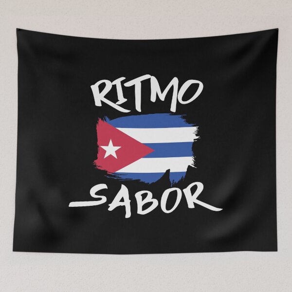 Item preview, Soy Cubano Ritmo Sabor Proud To Be Cuban Flag T Shirt Merch designed and sold by PRINTS2HOT.