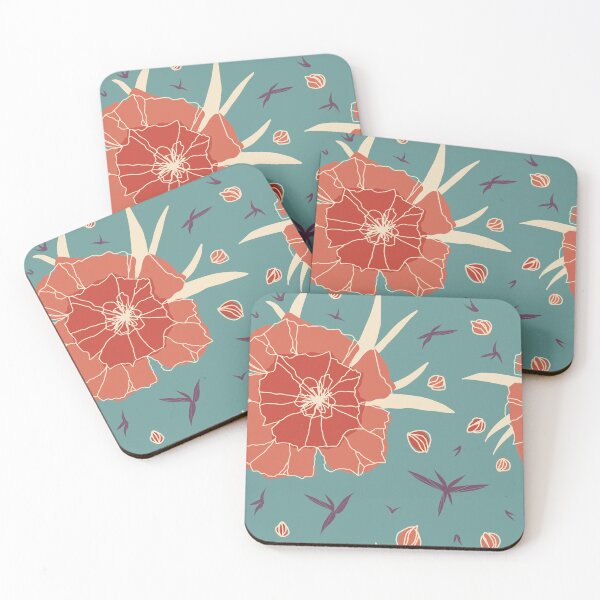 Item preview, Green and orange flower pattern designed and sold by SimpleLee.