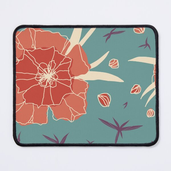 Item preview, Green and orange flower pattern designed and sold by SimpleLee.