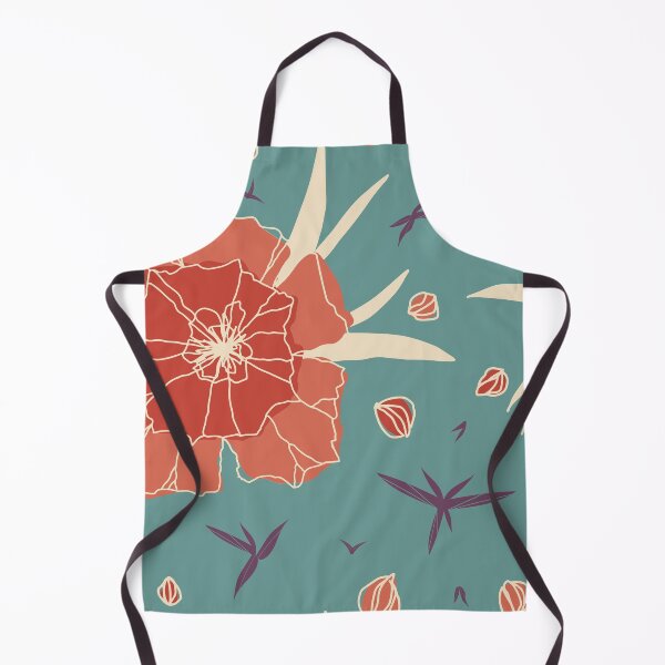 Item preview, Green and orange flower pattern designed and sold by SimpleLee.