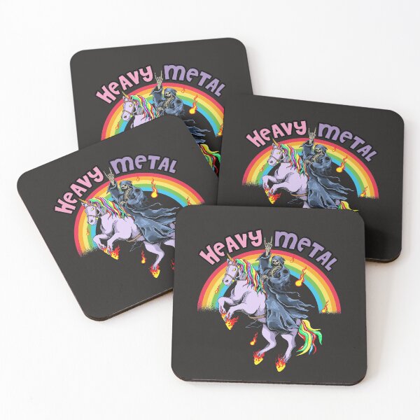 Item preview, Cute Heavy Metal Rainbow Unicorn Cartoon designed and sold by MrEddie10.