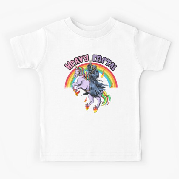 Item preview, Cute Heavy Metal Rainbow Unicorn Cartoon designed and sold by MrEddie10.