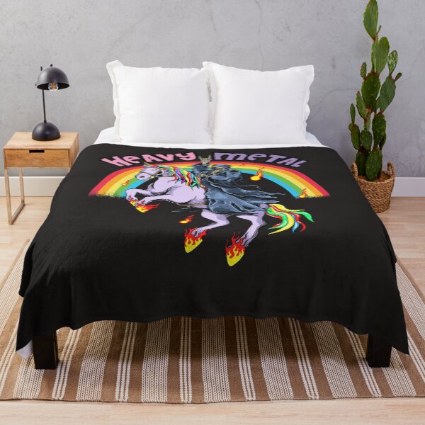 Item preview, Cute Heavy Metal Rainbow Unicorn Cartoon designed and sold by MrEddie10.