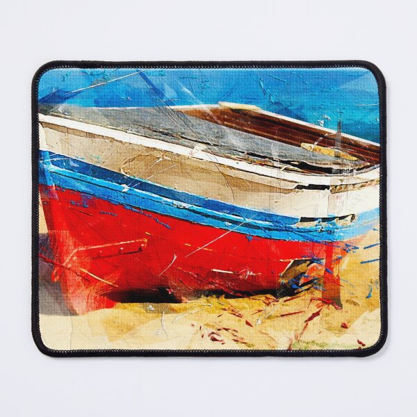 Item preview, Boat of beautiful colors on the beach designed and sold by RafaelLima7.