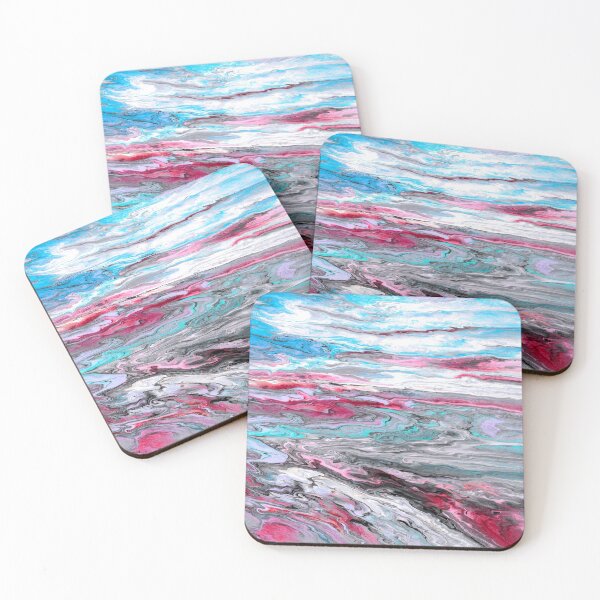 Artikelvorschau, Shorescape - Acrylic Pour entworfen und verkauft von HandmadeHill.