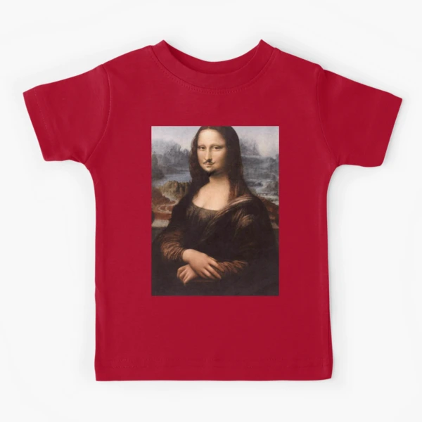 Mona Lisa with Moustache by Marcel Duchamp, Mona Lisa Parody Kids T-Shirt  for Sale by Gascondi