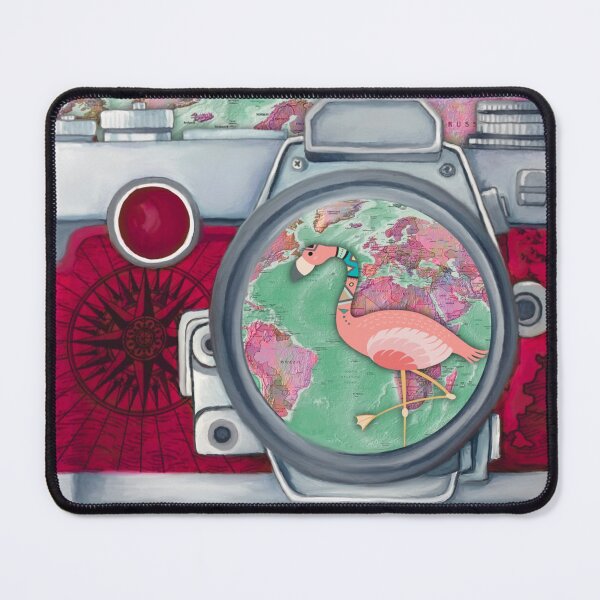 Item preview, Vintage camera with flamingo designed and sold by Elmanji.