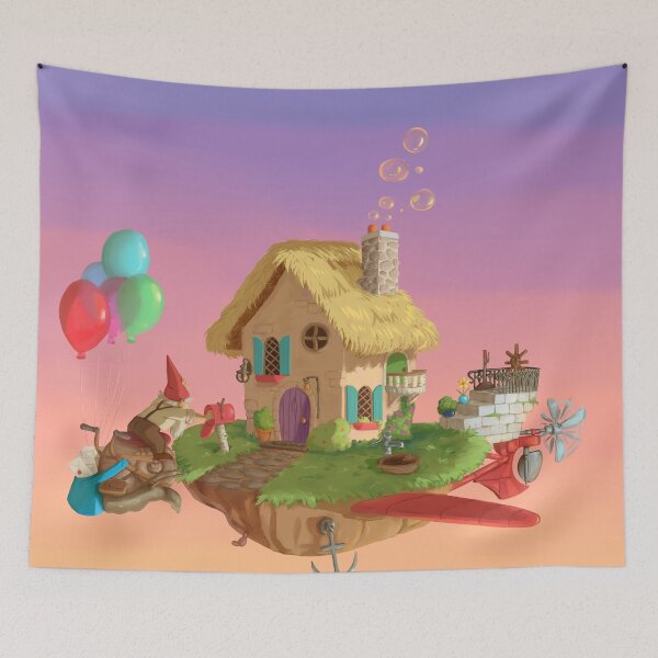 Item preview, Gnome delivering SnailMail to faerie house designed and sold by Maysoulrose.