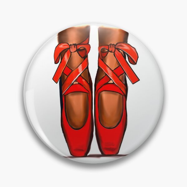 Item preview, Ballet shoes - brown skin ballerina in ballet pointe shoes with ribbon laces designed and sold by Artonmytee.