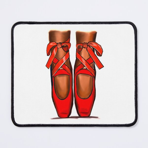 Item preview, Ballet shoes - brown skin ballerina in ballet pointe shoes with ribbon laces designed and sold by Artonmytee.