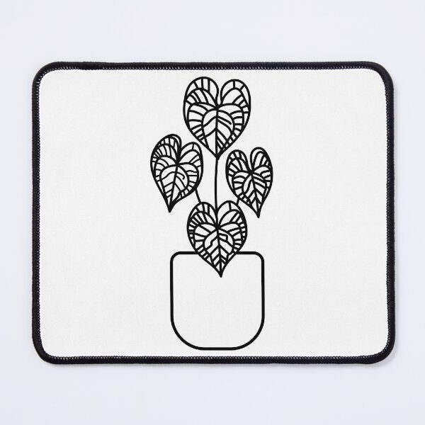 Item preview, Anthurium clarinervium plant b&w designed and sold by abigailsommer1.