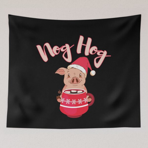 Item preview, Nog Hog Dont Hog the Eggnog design! Funny | Cute Christmas pig eggnog design! designed and sold by HROC.