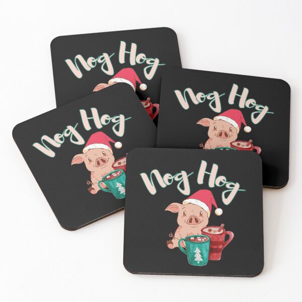 Item preview, Nog Hog Dont Hog the Eggnog design! Funny | Cute Christmas pig eggnog design! designed and sold by HROC.