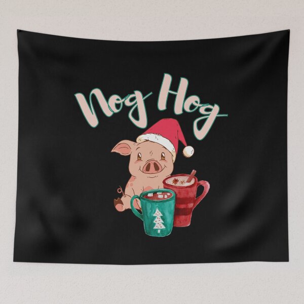 Item preview, Nog Hog Dont Hog the Eggnog design! Funny | Cute Christmas pig eggnog design! designed and sold by HROC.