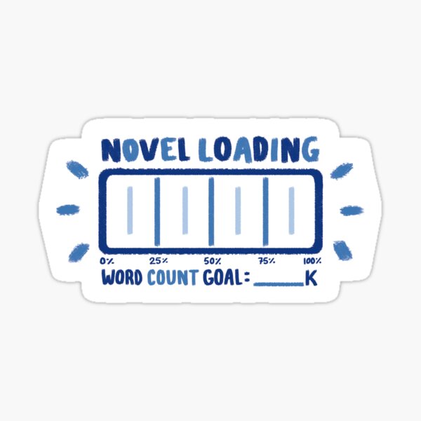 Item preview, Novel Loading Progress Bar Tracker - Blue designed and sold by redvioletart.