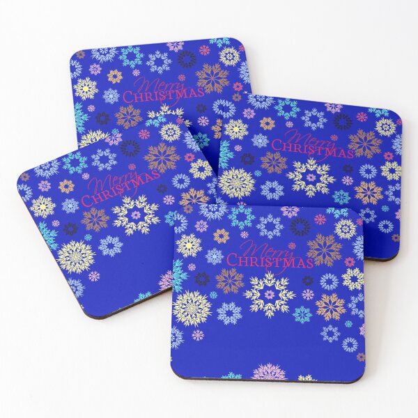 Item preview, Merry Christmas Blue Multicolored Snowflakes  designed and sold by Ross-Sergey.