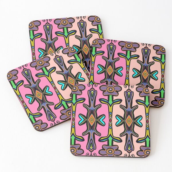 Item preview, Anishinaabe Plant Forms on Pink designed and sold by KarenDeLeary.