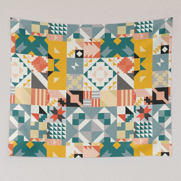 Item preview, Colorful Tiles Pattern designed and sold by matmazel.