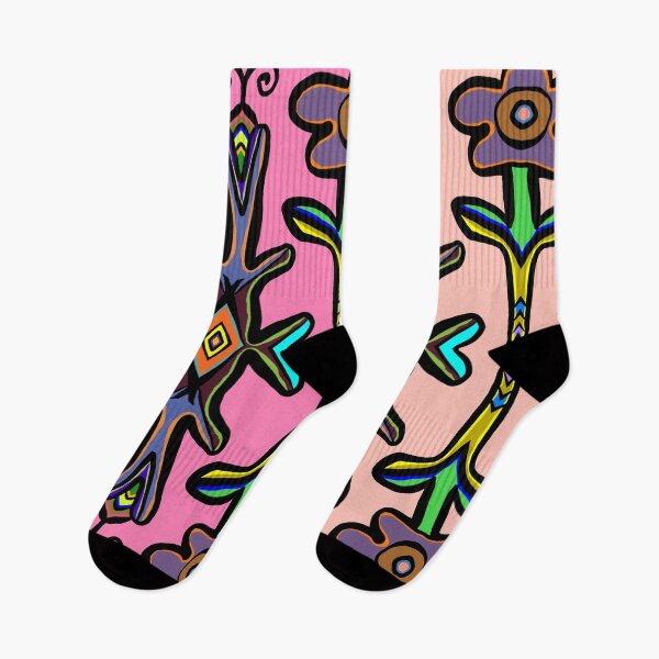 Item preview, Anishinaabe Plant Forms on Pink designed and sold by KarenDeLeary.