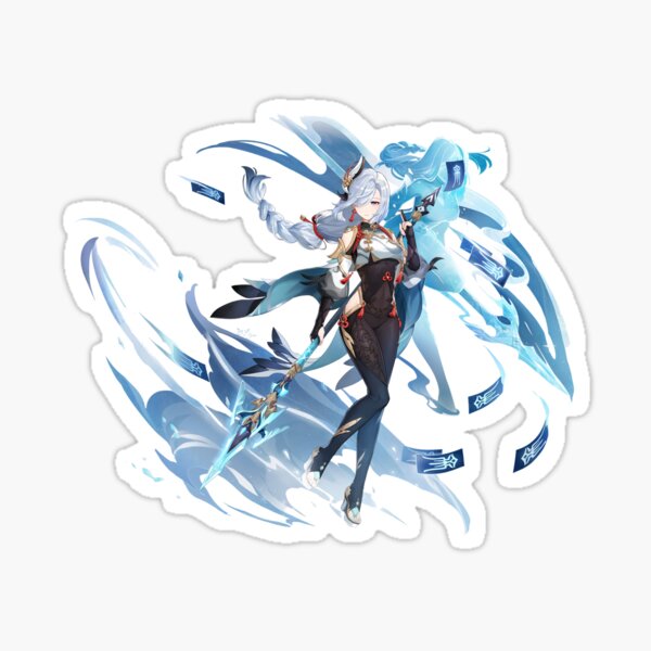 Item preview, Genshin Impact Shenhe Burst Sticker designed and sold by pokeenix.